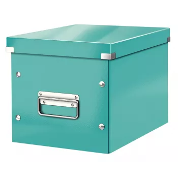 Leitz Aufbewahrungsbox Click & Store WOW Cube Medium, Türkis, Karton, 260 mm, 260 mm, 240 mm