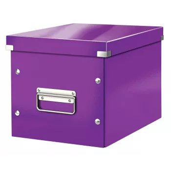 Leitz Aufbewahrungsbox Click & Store WOW Cube Medium, Lila, Karton, 260 mm, 260 mm, 240 mm