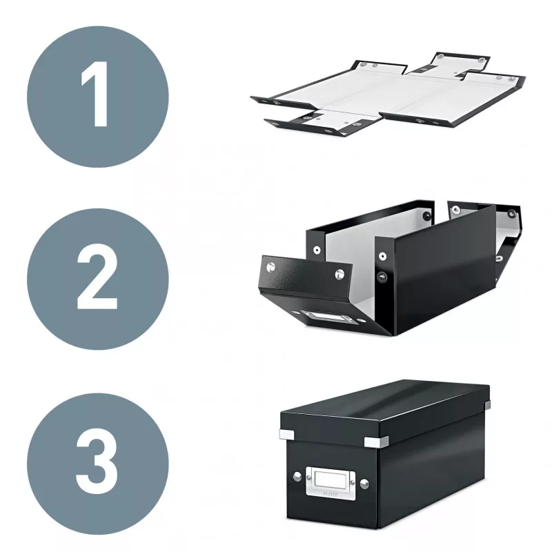 Leitz Aufbewahrungsbox Click & Store WOW Cube Medium, Lila, Karton, 260 mm, 260 mm, 240 mm