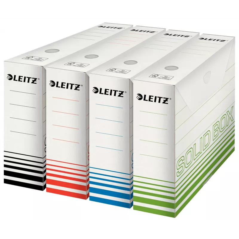 Leitz 61270001 Archivbox Karton Schwarz, Weiß