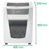 Leitz IQ Office Pro Aktenvernichter P5, Mikroschnitt, 23 cm, 2 x 15 mm, 30 l, 300 Blatt, 55 dB