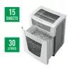 Leitz IQ Office Pro Aktenvernichter P5, Mikroschnitt, 23 cm, 2 x 15 mm, 30 l, 300 Blatt, 55 dB