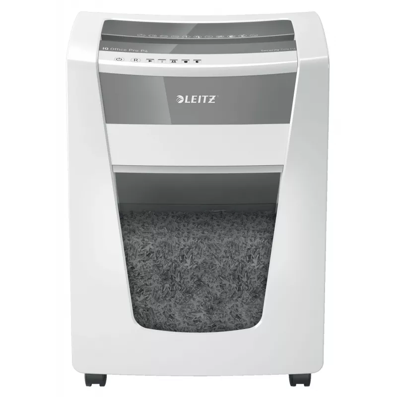 Leitz IQ Office Pro Aktenvernichter P4, Kreuzschnitt, 23 cm, 4 x 40 mm, 30 L, 275 Blatt, 55 dB