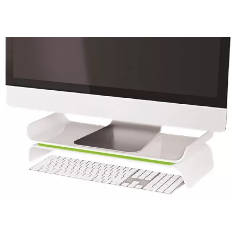 Leitz Monitorständer verstellbar Ergo WOW, 68,6 cm (27 Zoll), Höhenverstellung, Grün, Weiß