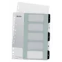Leitz Indices Printable PP A4+ 1-5 WOW Weiß/Schwarz, Numerisches Register, Polypropylen (PP), Schwarz, Weiß, A4 Maxi, 245 mm, 305 mm