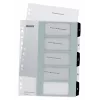 Leitz Indices Printable PP A4+ 1-5 WOW Weiß/Schwarz, Numerisches Register, Polypropylen (PP), Schwarz, Weiß, A4 Maxi, 245 mm, 305 mm