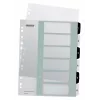 Leitz Indizes Printable PP A4+ 1-6 WOW Weiß/Schwarz, numerisches Tab-Register, Polypropylen (PP), Schwarz, Weiß, A4 Maxi, 245 mm, 305 mm