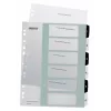 Leitz Indizes Printable PP A4+ 1-6 WOW Weiß/Schwarz, numerisches Tab-Register, Polypropylen (PP), Schwarz, Weiß, A4 Maxi, 245 mm, 305 mm