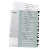 Leitz Indices Printable PP A4+ 1-20 WOW Weiß/Schwarz, Numerisches Tab-Register, Polypropylen (PP), Schwarz, Weiß, A4 Maxi, 245 mm, 305 mm