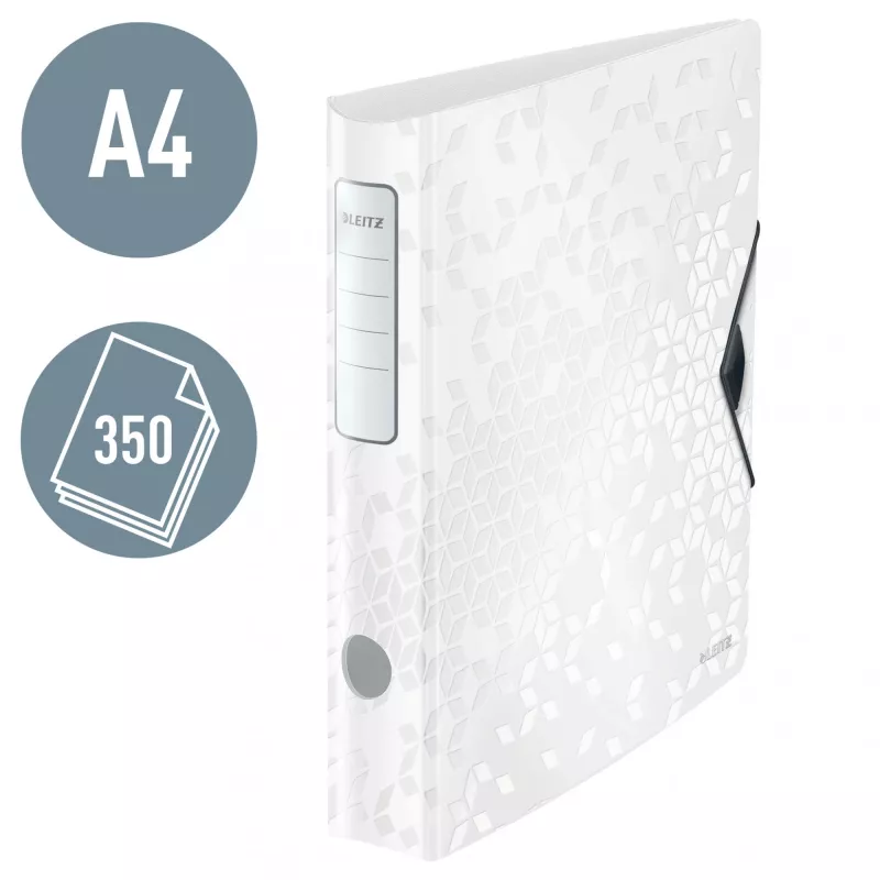Leitz Hebelordner Active PP WOW A4/65 mm, A4, D-Ring, Aufbewahrung, Polyfoam, Weiß, 350 Blatt