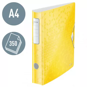 Leitz Hebelordner Active PP WOW A4/65mm, A4, D-Ring, Aufbewahrung, Polyfoam, Gelb, 350 Blatt