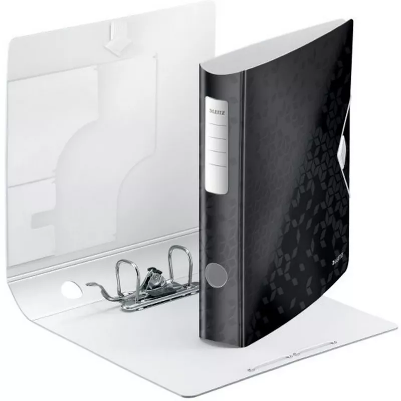 Leitz Aktenordner Active PP WOW A4/65mm, A4, Polyfoam, Schwarz, 350 Blatt, 80 g/m², 6,5 cm