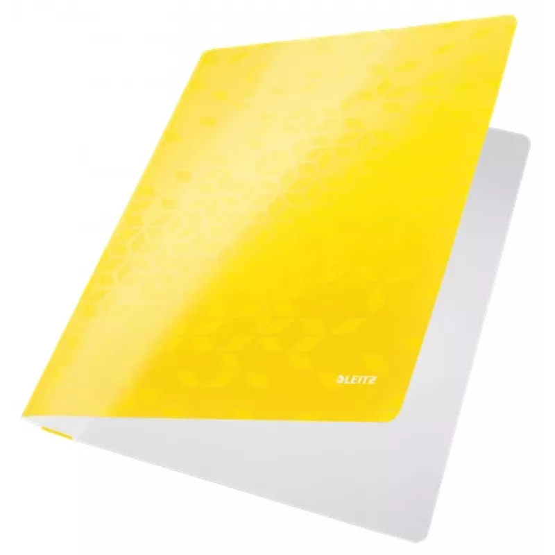 Leitz Flachmappe Karton WOW A4, herkömmliche Mappe, A4, Karton, Gelb, Hochformat, 250 Blatt