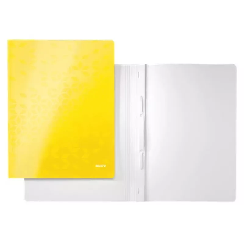 Leitz Flachmappe Karton WOW A4, herkömmliche Mappe, A4, Karton, Gelb, Hochformat, 250 Blatt