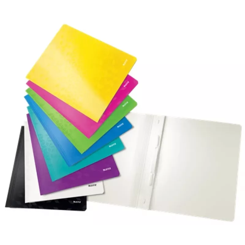Leitz Flachmappe Karton WOW A4, herkömmliche Mappe, A4, Karton, Gelb, Hochformat, 250 Blatt