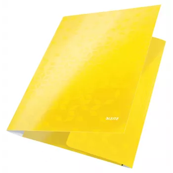 Leitz 3-Klappmappe WOW Card/POB A4, Präsentationsmappe, A4, Polypropylen (PP), Gelb, 250 Blatt, 80 g/m²