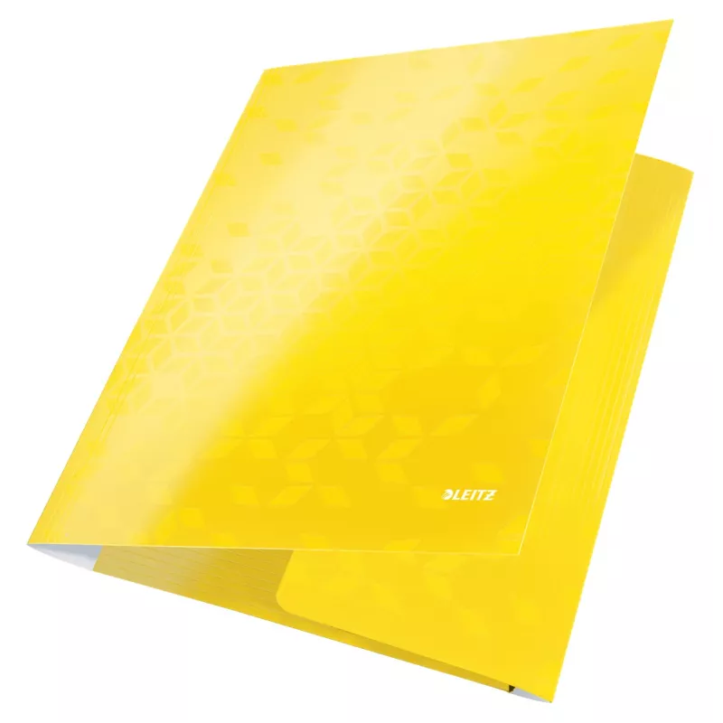 Leitz 3-Klappmappe WOW Card/POB A4, Präsentationsmappe, A4, Polypropylen (PP), Gelb, 250 Blatt, 80 g/m²