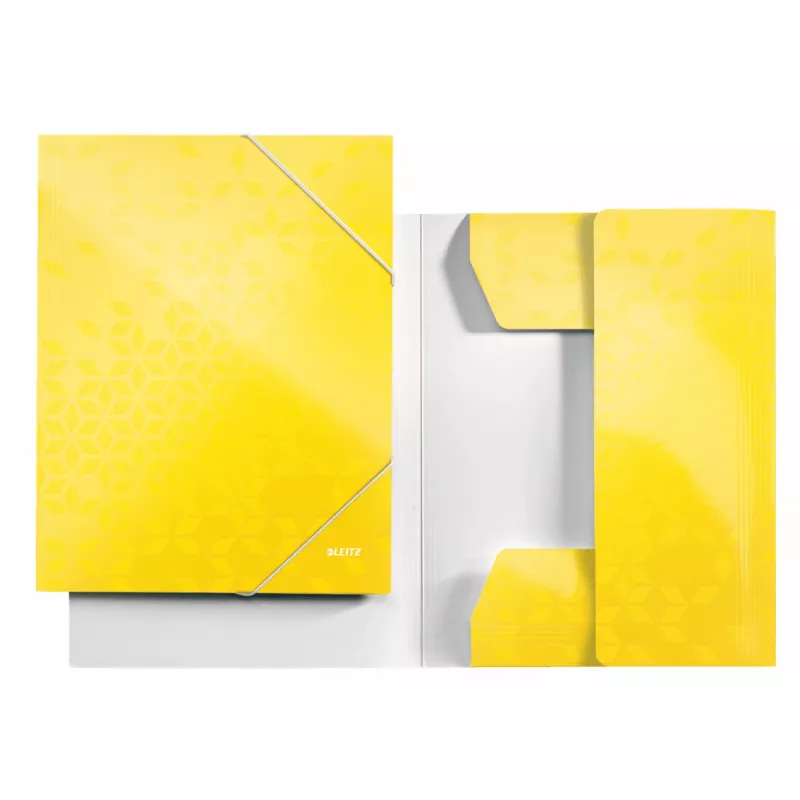 Leitz 3-Klappmappe WOW Card/POB A4, Präsentationsmappe, A4, Polypropylen (PP), Gelb, 250 Blatt, 80 g/m²
