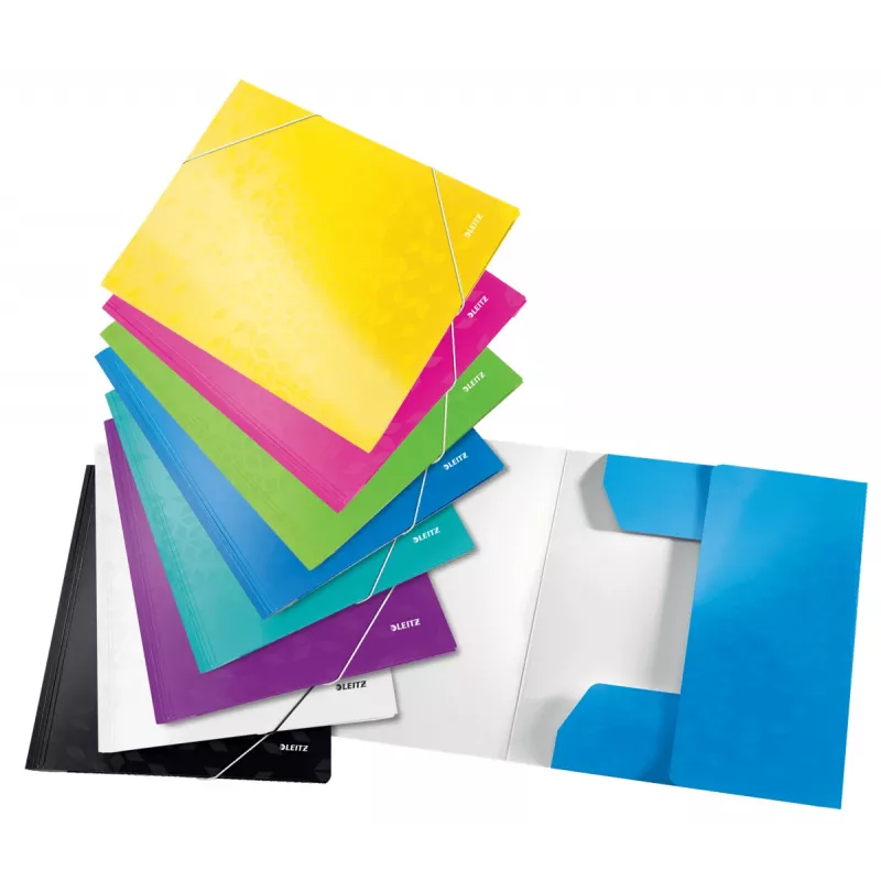 Leitz 3-Klappmappe WOW Card/POB A4, Präsentationsmappe, A4, Polypropylen (PP), Gelb, 250 Blatt, 80 g/m²
