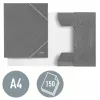Leitz 3-Klappen-Mappe WOW Card/POB A4, Klappenmappe, A4, Polypropylen (PP), Schwarz, 150 Blatt, Gummiband