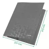 Leitz 3-Klappen-Mappe WOW Card/POB A4, Klappenmappe, A4, Polypropylen (PP), Schwarz, 150 Blatt, Gummiband