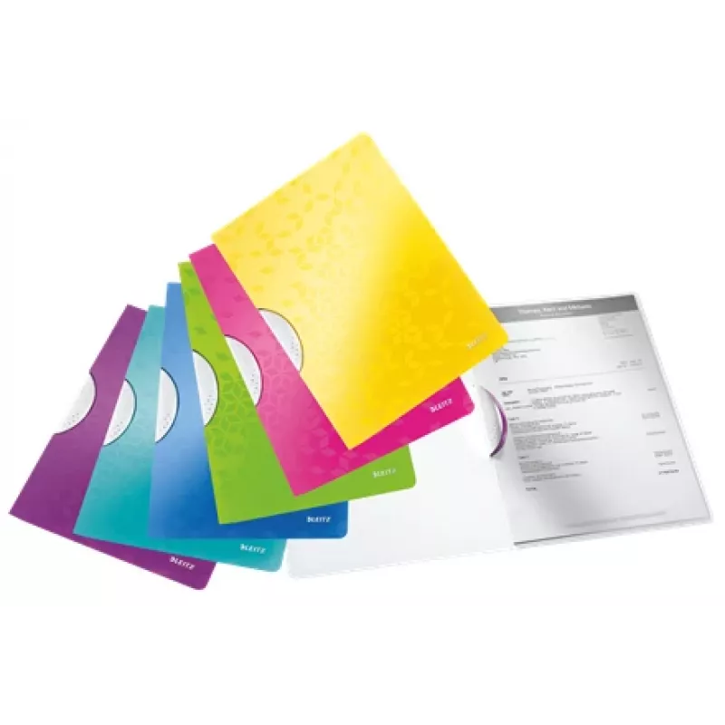 Leitz Clip file ColorClip WOW A4 PP, Präsentationsmappe, A4, Polypropylen (PP), Schwarz, glänzend, 30 Blatt