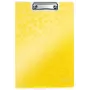Leitz Clipboard mit Deckel WOW, A4, Polyfoam, Gelb, 75 Blatt, 1 Tasche, 230 mm