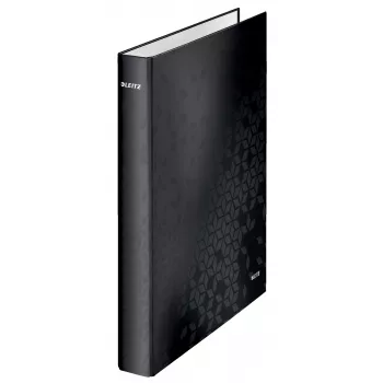 Leitz Ringbinder WOW Laminierter A4+ 2DR/25mm, A4+, D-Ring, Karton, Schwarz, 250 Blatt, 80 g/m²