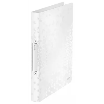 Leitz Ringbinder WOW PP A4 2RR/25mm, A4, Rundring, Polypropylen (PP), Weiß, 190 Blatt, 80 g/m²