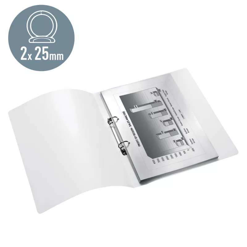 Leitz Ringbinder WOW PP A4 2RR/25mm, A4, Rundring, Polypropylen (PP), Gelb, 190 Blatt, 80 g/m²
