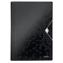 Leitz Projektmappe WOW PP, Umschlagmappe, A4, Polypropylen (PP), Schwarz, Quer-/Hochformat, 250 Blatt