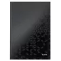Leitz Notebook WOW A4 kariert mit Hardcover 90g/80 Blatt, Muster, Schwarz, A4, 80 Blatt, 80 g/m², Kariertes Papier