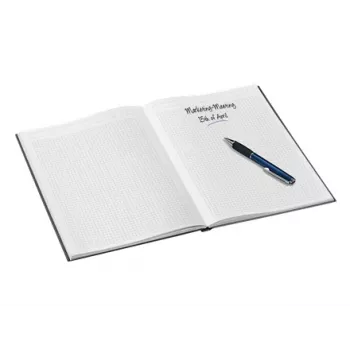 Leitz Notebook WOW A4 kariert mit Hardcover 90g/80 Blatt, Muster, Schwarz, A4, 80 Blatt, 80 g/m², Kariertes Papier