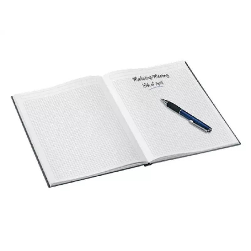 Leitz Notebook WOW A4 kariert mit Hardcover 90g/80 Blatt, Muster, Schwarz, A4, 80 Blatt, 80 g/m², Kariertes Papier