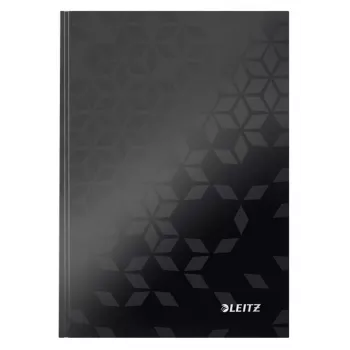 Leitz Notebook WOW A5 liniert mit Hardcover 90g/80 Blatt, Muster, Schwarz, A5, 80 Blatt, 80 g/m², liniertes Papier