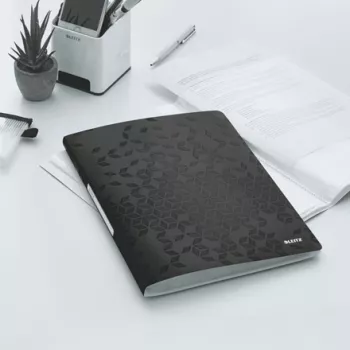 Leitz Displaybuch WOW PP 40 Hüllen, Schwarz, Polypropylen (PP), 40 Hüllen, A4, 231 mm, 16 mm