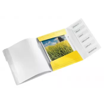 Leitz WOW PP Trennblätter-Buch, 6 Tabs, konventionelle Aktenmappe, A4, Polypropylen (PP), Gelb, glänzend, 200 Blatt