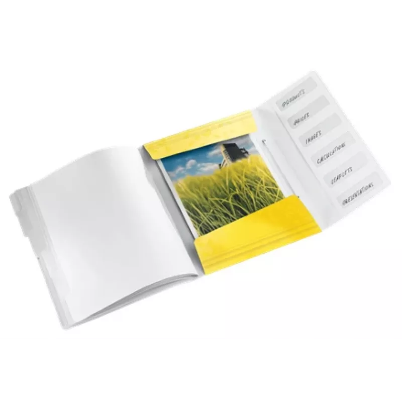 Leitz WOW PP Trennblätter-Buch, 6 Tabs, konventionelle Aktenmappe, A4, Polypropylen (PP), Gelb, glänzend, 200 Blatt