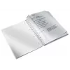 Leitz WOW Notizbuch A4 liniert, Spiralbindung mit PP-Cover, Monochromatisch, Schwarz, A4, 80 Blatt, 80 g/m², Softcover