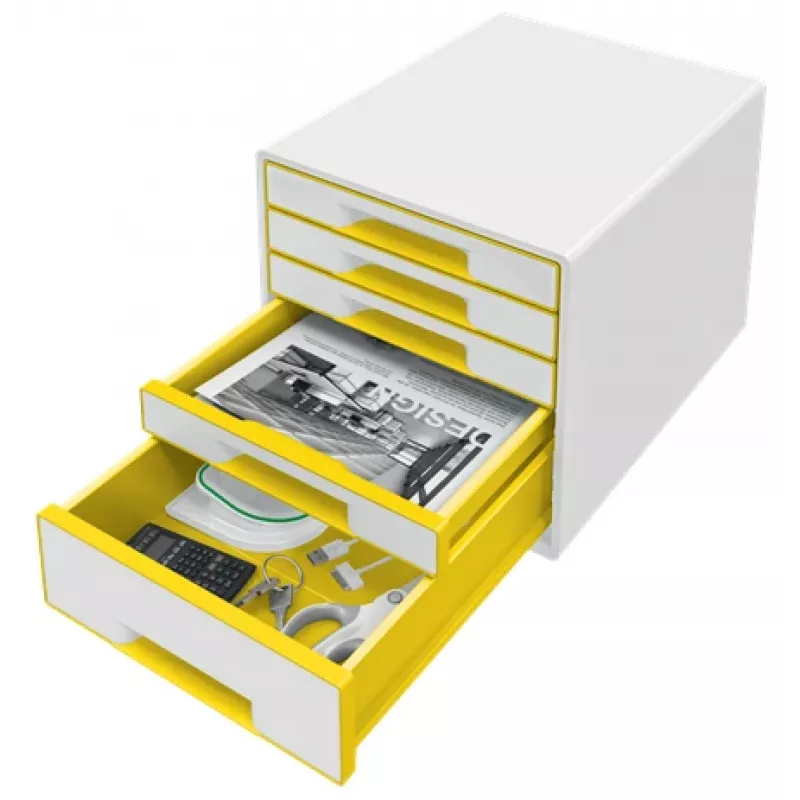 Leitz Drawer Cabinet WOW Cube 5-drawer, 5 Schubladen, Kunststoff, 270 mm, 287 mm, 363 mm, 3,59 kg