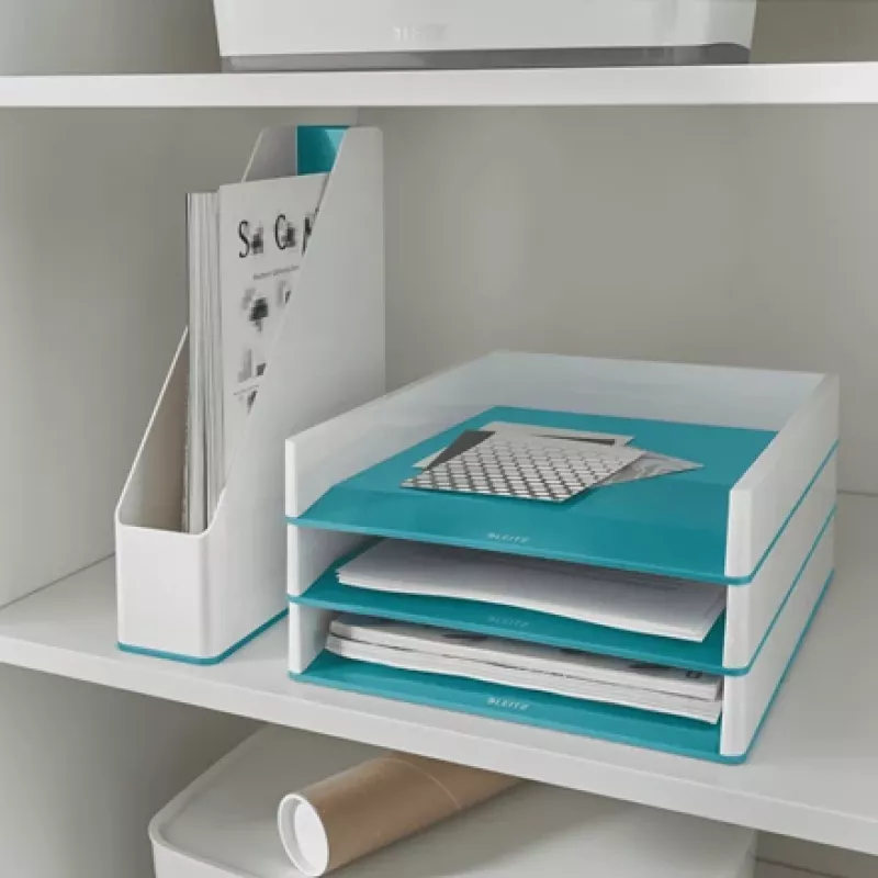 Leitz Zeitschriftensammler WOW Dual Colour, Violett, Weiß, Kunststoff, A4, 73 mm, 272 mm, 318 mm