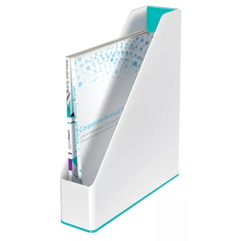 Leitz Zeitschriftensammler WOW Dual Colour, Violett, Weiß, Kunststoff, A4, 73 mm, 272 mm, 318 mm