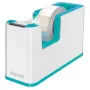Leitz Klebebandabroller WOW, 1,9 cm, 33 m, Polystyrol (PS), Hellblau, Weiß, 51 mm, 126 mm