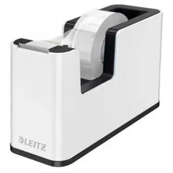 Leitz Klebebandabroller WOW, 1,9 cm, 33 m, Polystyrol (PS), Schwarz, Weiß, 51 mm, 126 mm