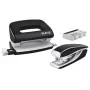 Leitz Tacker & Locher Set Mini WOW, 10 Blatt, Schwarz, P2, Metall, Kunststoff, 3,5 cm, 100 Heftklammern