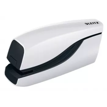 Leitz NeXXt Heftgerät batteriebetrieben WOW 5566, 10 Blatt, Frontlademechanik, 1 cm, Kunststoff, Weiß, Batterie