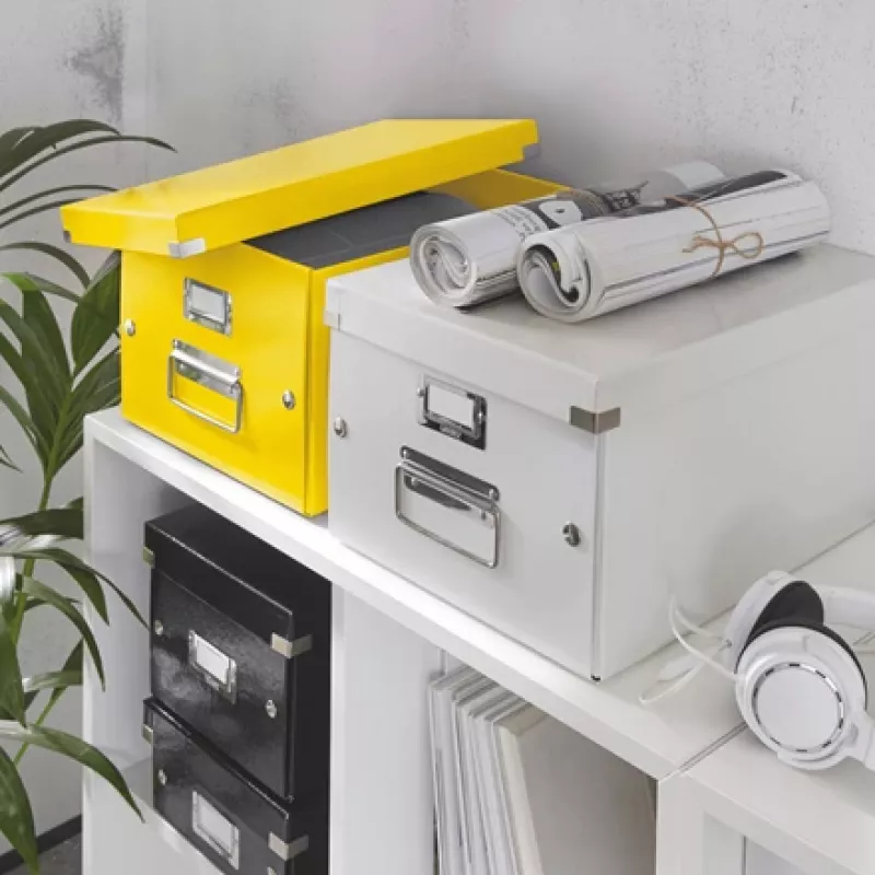 Leitz Click & Store WOW mittlere Aufbewahrungsbox, Gelb, Karton, 281 mm, 370 mm, 200 mm, 900 g