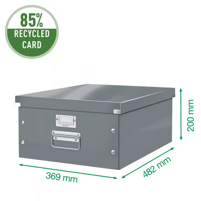 Leitz Click & Store WOW Große Aufbewahrungsbox, Gelb, Karton, 369 mm, 482 mm, 200 mm