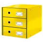 Leitz Click & Store WOW Schubladenschrank (3 Schubladen), Gelb, Karton, 2,21 kg, 1 Stück