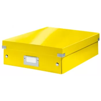 Leitz Click & Store WOW Medium Organiser Box, Aufbewahrungsbox, Gelb, Rechteckig, Karton, Monochromatisch, Innenbereich